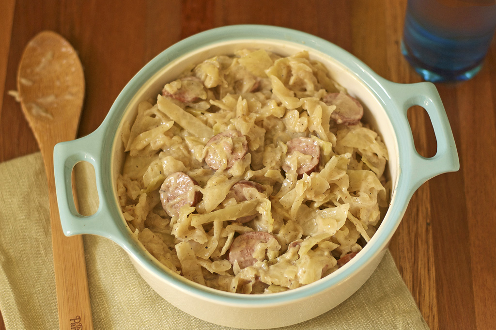 Creamy Cabbage and Kielbasa