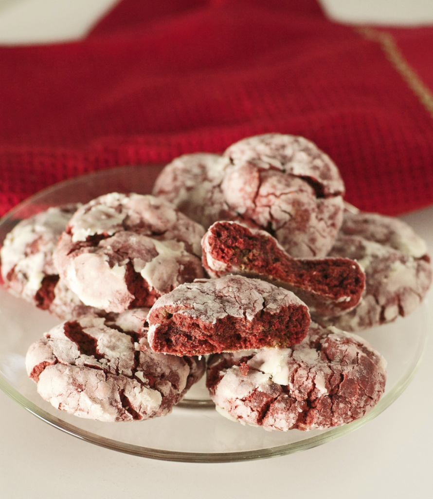 Gluten Free Red Velvet Crinkle Cookies