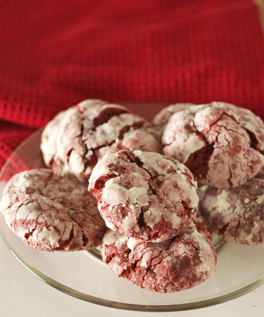 Gluten Free Red Velvet Crinkle Cookies