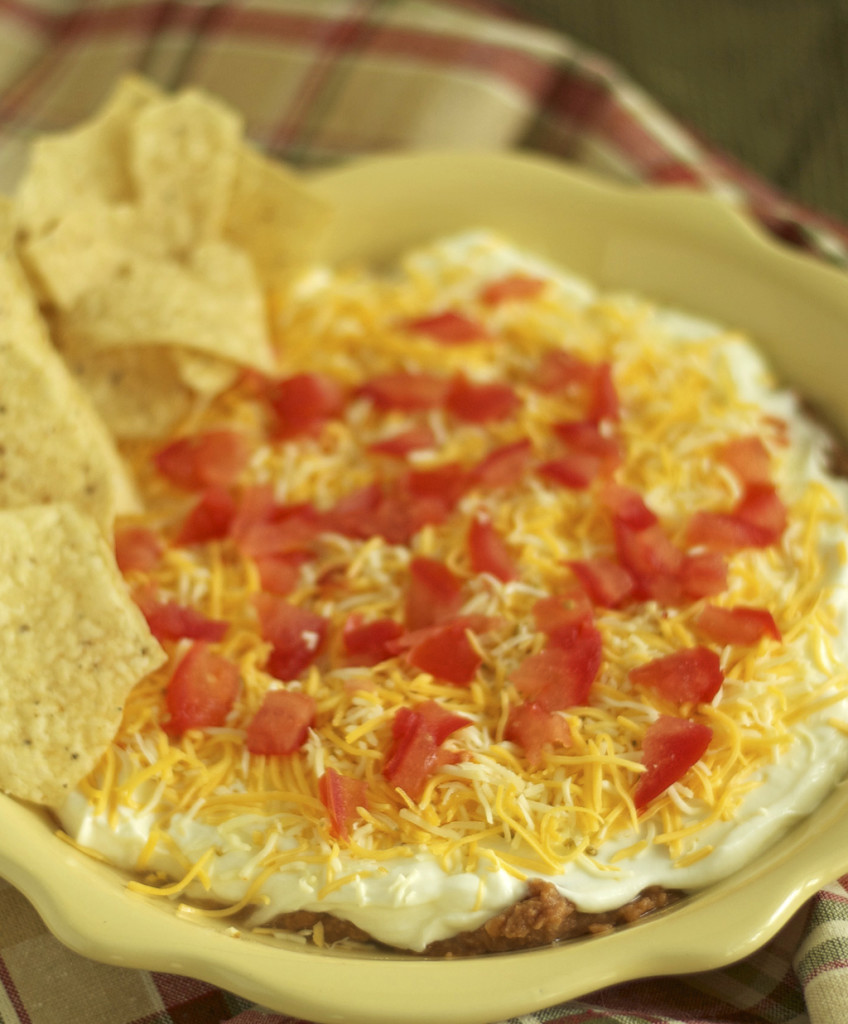 bean dip layered