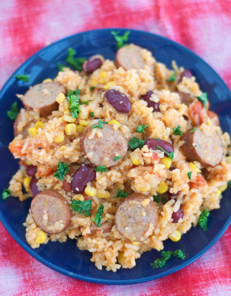 Sauteed Kielbasa, Rice and Beans Recipe