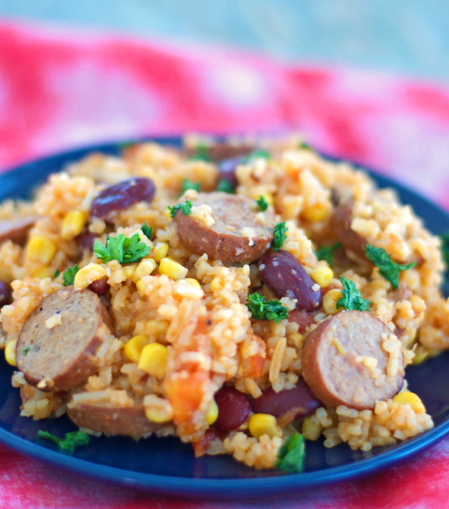 Sauteed Kielbasa, Rice and Beans Recipe