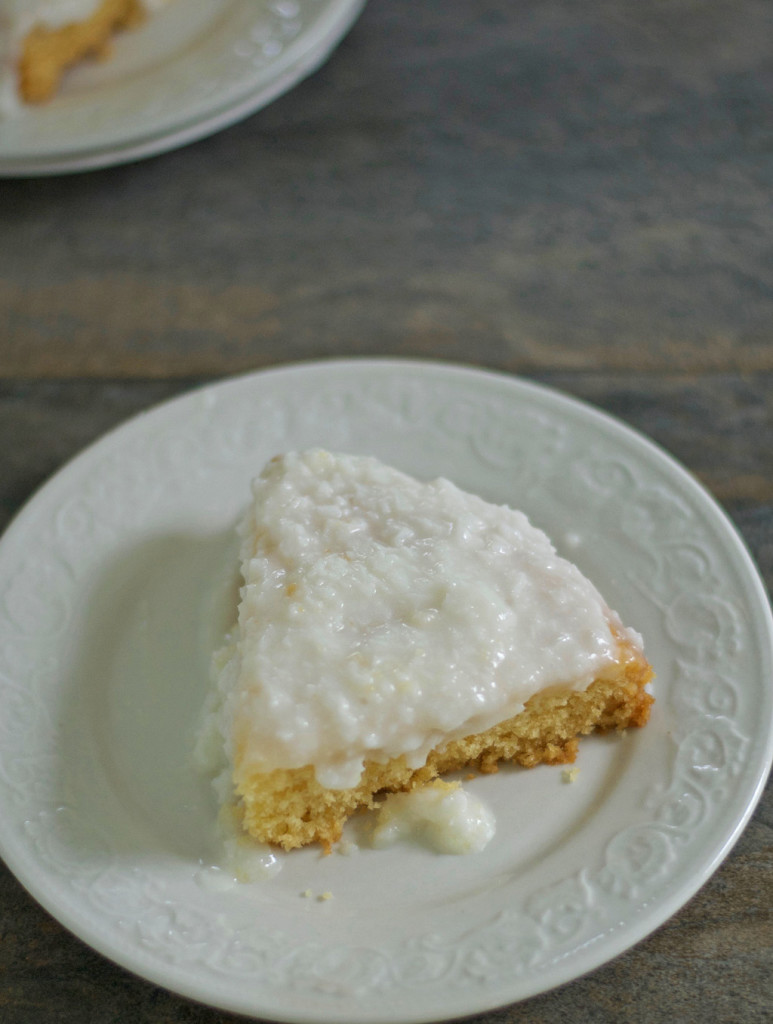 Gluten Free Sour Cream Coconut Cake Recipe | Let's Be Yummy