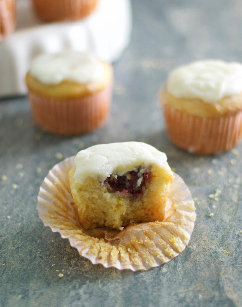Gluten Free Lemon Cupcakes with Raspberry Jam Recipe