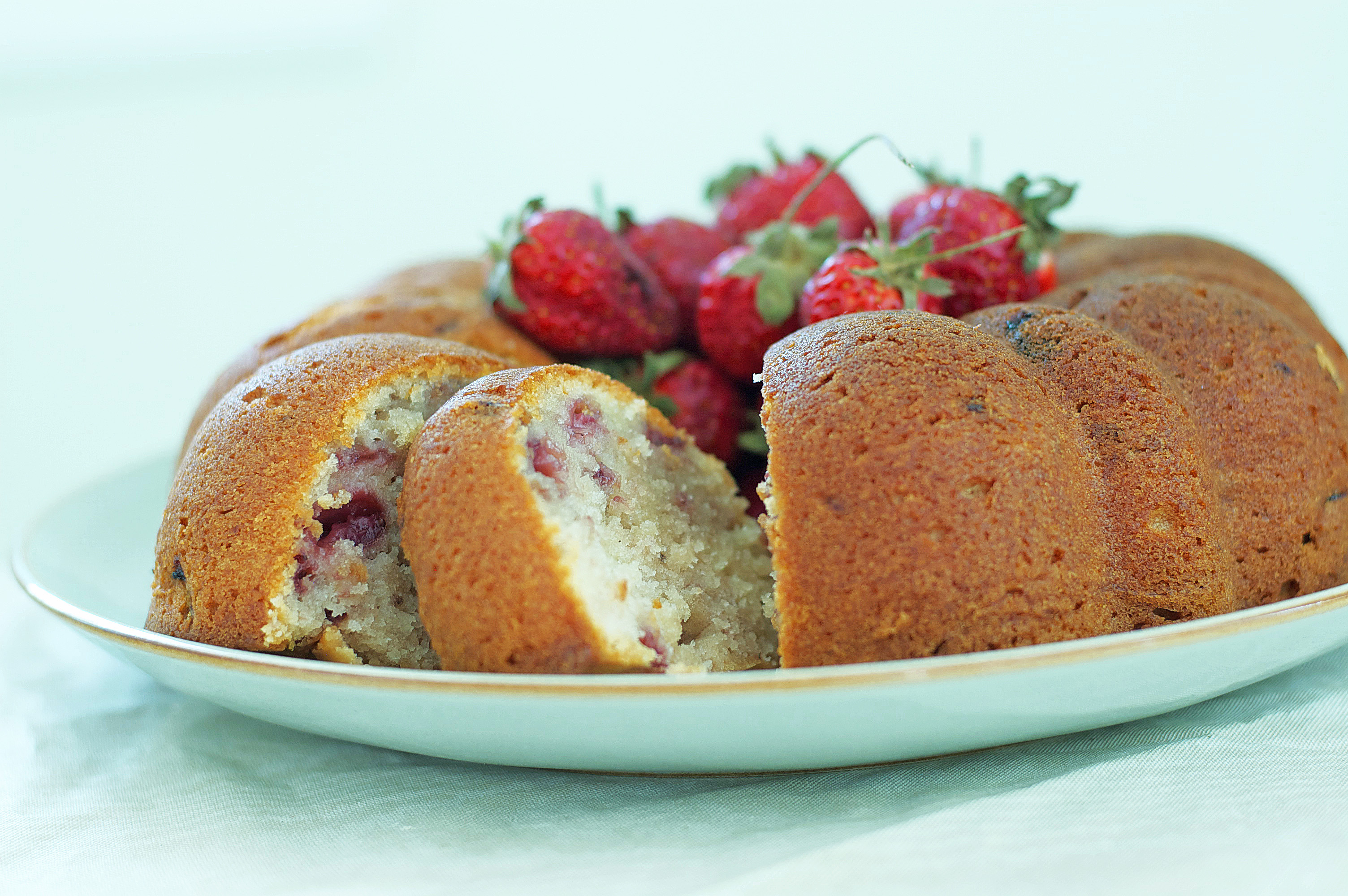 Lavender Pound Cake with Strawberry Glaze - Live to Sweet